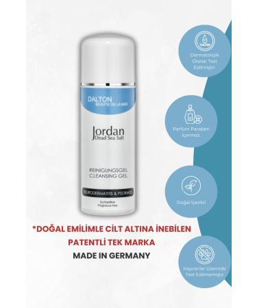 DALTON MARINE COSMETICS Soothing Purifying Jordan Dead Sea Salt Cleansing Gel for Stress-Related Psoriasis and Eczema