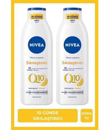 NIVEA Q10 Firming Body Lotion 250ml Vitamin C 48 Hour Moisturizer Supple Skin X2 Pieces