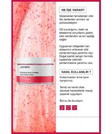 Luis Bien Watermelon Extract Anti-Stain and Ingrown Hair Repairing and Nourishing Body Peeling 300 gr - Buy Online on GoSupps.com
