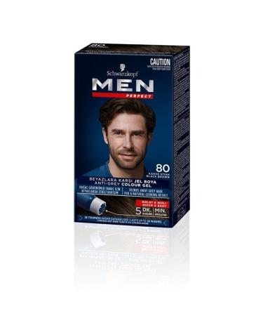Men Perfect Schwarzkopf Men Perfect Hair Dye 80 - Brown Black - Buy Online on GoSupps.com