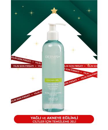 DERMIS PLUS Clear Gel Face Wash Gel Containing Salicylic Acid and Vitamin B5