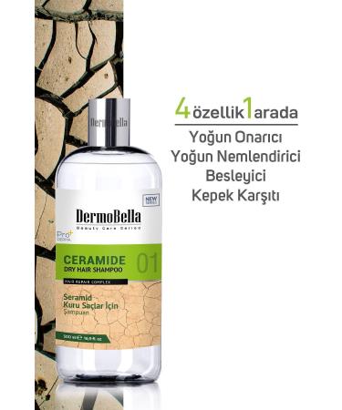 DERMOBELLA Ceramide Dry Hair Shampoo 500 ml - Buy Online on GoSupps.com