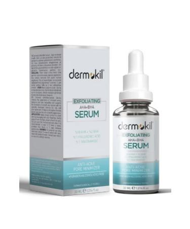Dermokil Exfoliating Aha+Bha Niacinamide Serum for Acne and Pimple Skin 30 ml - Buy Online on GoSupps.com