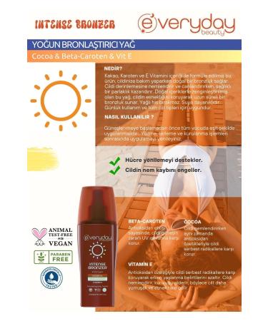 Everyday Beauty Intensive Bronzing Carotene & Cacao Oil 200ml - Buy Online on GoSupps.com