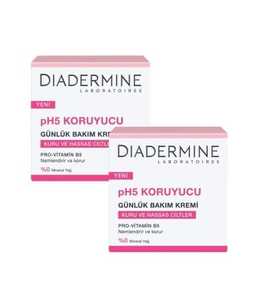 Diadermine Ph5 Protective Daily Care Cream 50 Ml. 2-Pack (Dry and Sensitive Skin/provitamin B5)