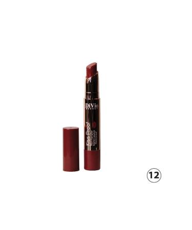 DiVio Lipsticks Kiss Prood ( 24 Hour Lasting Lipstick ) 12 - Buy Online on GoSupps.com