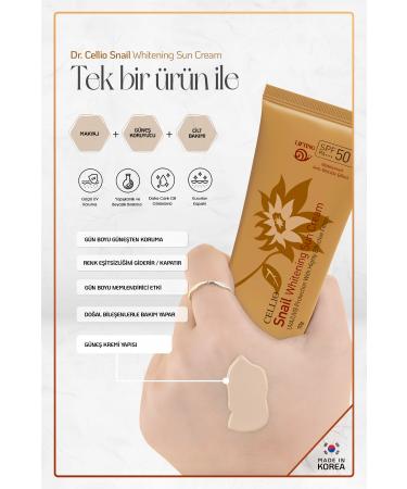 DR. CELLIO Brightening Effect Spf50 Pa Uva/uvb Sunscreen Cream Containing Snail Essence Made In Korea - Buy Online on GoSupps.com