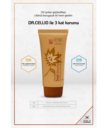DR. CELLIO Brightening Effect Spf50 Pa Uva/uvb Sunscreen Cream Containing Snail Essence Made In Korea - Buy Online on GoSupps.com