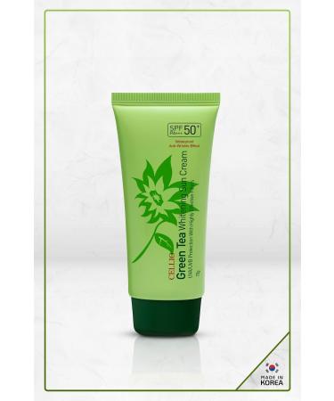 DR. CELLIO Green Tea Soothing Anti-Blemish and Anti-Acne SPF50 Korean Sunscreen Cream with Green Tea Extract - Buy Online on GoSupps.com
