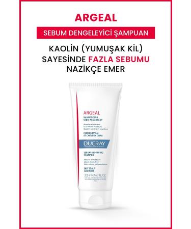 Ducray Argeal Sebum Absorbing Shampoo 200ml | Special Shampoo for Oily Hair