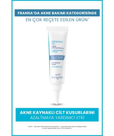 Ducray Keracnyl PP+ Cream Care Cream for Oily and Acne Prone Skin 30ml