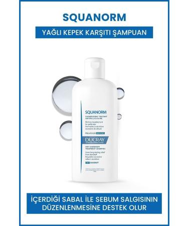 Ducray Oily Dandruff Shampoo - Squanorm Gras Shampoo 200 ml 673914400602