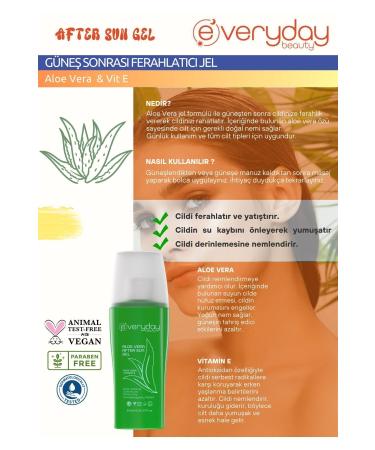 Everyday Beauty Aloe Vera After Sun Lotion 200ml Moisturizing Relaxing Soothing Effect - Buy Online on GoSupps.com
