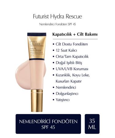 Estee Lauder full coverage SPF 45 Moisturizing Foundation 35ml - Color: 2C3 Fresco NATUL NB 604