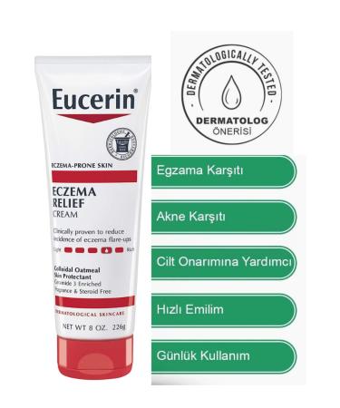 Eucerin eczema relief cream full body lotion for skin moisturizing cream 226 gr (imported)