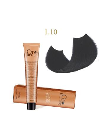 Fanola Oro Therapy 24k Color Keratin With Gold & Argan Oil 100ml (ammonia Free) 1.10 Black Blue