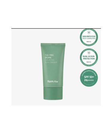 Farmstay FARM STAY TEA TREE BIOME CALMING SUN CREAM SPF50 SUN PROTECTIVE CREAM FOR SENSITIVE SKIN