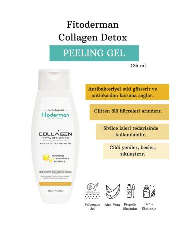 Fitoderman Collagen Detox Peeling Gel 125 ml (Brightening Revitalizing Purifying Renewing Anti-Stain)