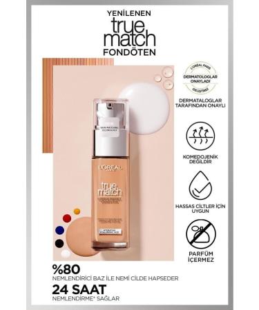 L'Oreal Paris True Match Caring Foundation - 1C Cool Undertone & Mini Paradise Mascara 4.7 ML - Buy Online on GoSupps.com
