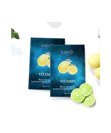 Long Lon.g K-beauty Vitamin Authentic Revitalizing Brightening Face Mask 10 Piece Box