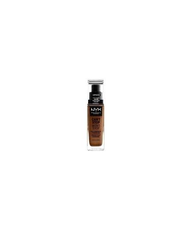 NYX Professional Makeup Foundation - Can't Stop Won't Stop Full Coverage Foundation Cappuccino 800897157357