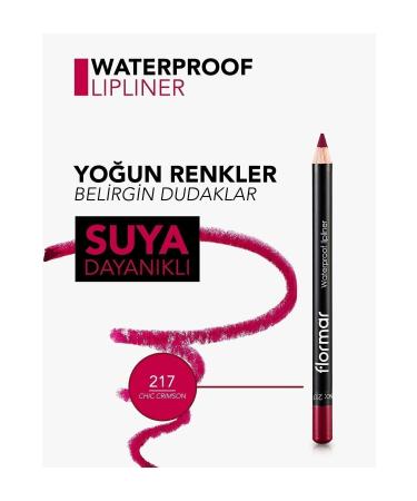 Flormar High Pigment & Matte Finish Waterproof Lip Pencil