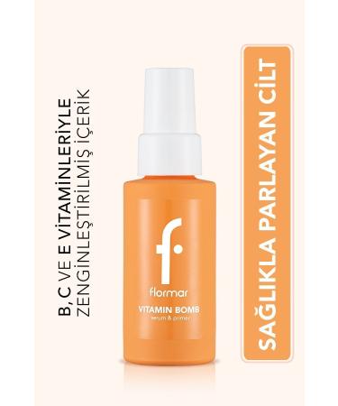 Flormar Moisture and Shine Vitamin Serum-Makeup Base - Vitamin Bomb Serum&Primer - 000 - 8682536046305