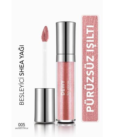 Flormar Nourishing Lip Gloss - Dewy Lip Glaze - 005 Bronze Statue-8682536068093