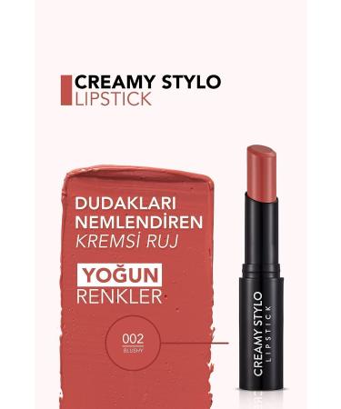 Flormar Semi Glossy Stick Lipstick- Creamy Stylo Lipstick -002 Blushy -8682536013628 - Buy Online on GoSupps.com
