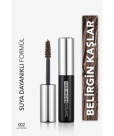 Flormar Water-Resistant Eyebrow Mascara (LIGHT BROWN) - Tinted Brow Gel - 002 Light Brown - 8682536034760