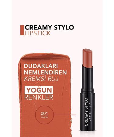 Flormar Yar Parlak Stick Ruj- Creamy Stylo Lipstick -001 Peachy-8682536013611 - Buy Online on GoSupps.com