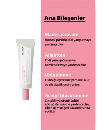 FRANKLY Antioxidant Effective Skin Renewal and Moisturizing Madecassoside&Allantoin Cream 30ml - Buy Online on GoSupps.com