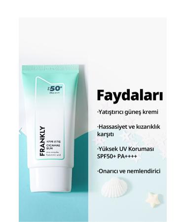 FRANKLY Moisturizing CICAHAE Sun Cream with Centella Asiatica SPF50+ PA++++ 50 ml - Buy Online on GoSupps.com