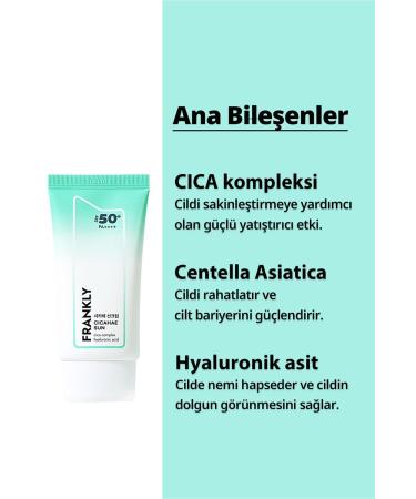 FRANKLY Moisturizing CICAHAE Sun Cream with Centella Asiatica SPF50+ PA++++ 50 ml - Buy Online on GoSupps.com