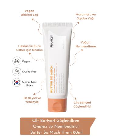 FRANKLY Skin Barrier Strengthening Repairing and Moisturizing Butter So Much Cream 80ml