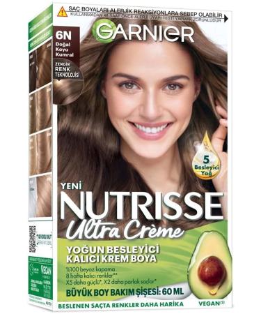 Garnier Nutrisse Intensive Nourishing Permanent Cream Hair Dye 6N Natural Dark Blonde
