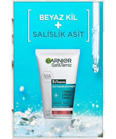 Garnier Pure & Clean Anti-Oily & Anti-Imperfections 3 in 1 150 ml - Buy Online on GoSupps.com