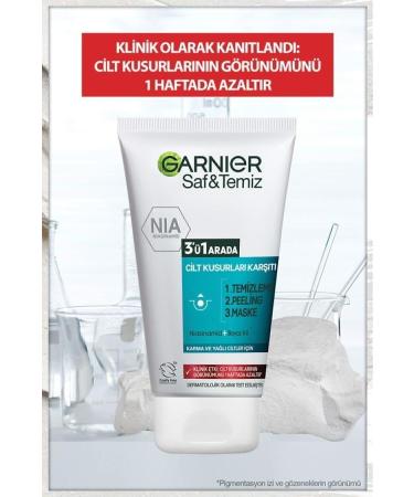 Garnier Pure & Clean Anti-Oily & Anti-Imperfections 3 in 1 150 ml - Buy Online on GoSupps.com