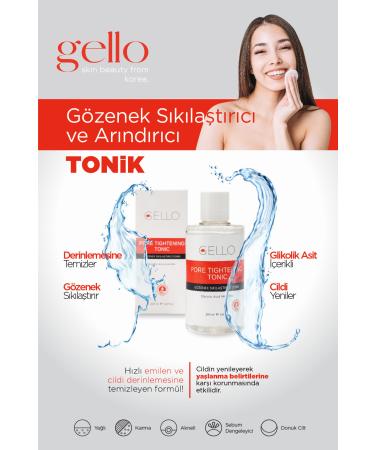 GELLO Brightening and Pore Tightening Toner Glycolic Acid Aha-bha 200 Ml. - Buy Online on GoSupps.com