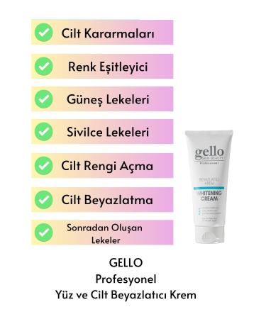 GELLO Skin Whitening Blemish Cream Whitening Whitening Cream - Buy Online on GoSupps.com