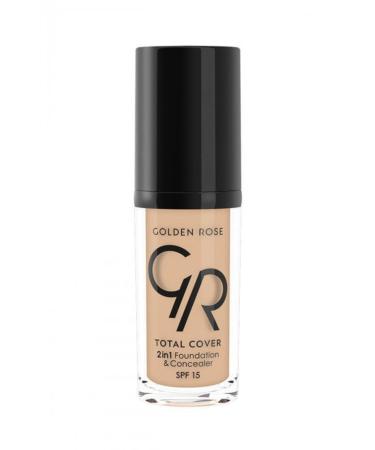 Golden Rose Total Cover 05 Cool Sand 2 in 1 Foundation 30ml