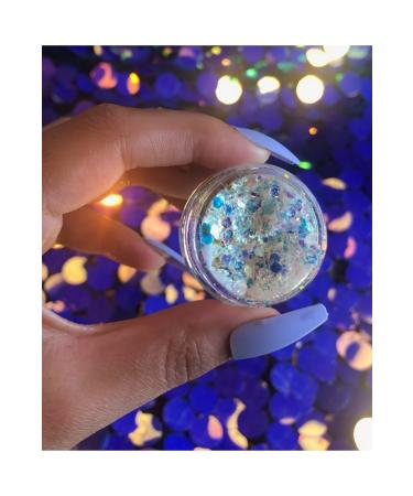 hbtasarim White Glitter Gel Eyeshadow - Face and Body Glitter