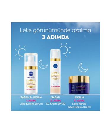 NIVEA Luminous630 Anti-Dark Spot SPF30 CC Face Cream Light Tone 40 ml - Buy Online on GoSupps.com