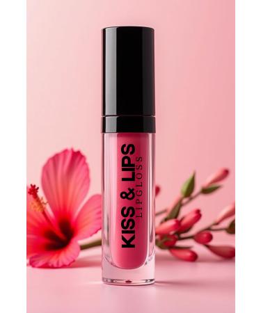 Kiss Lips Berry & Hibiscus Flavored Lipgloss 7mL