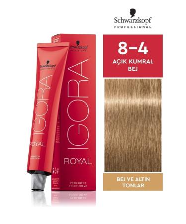Igora Royal Golden Tones 8-4 Light Auburn Beige Hair Dye 60ml