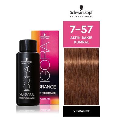 Igora Vibrance 7-57 Golden Copper Blonde Hair Dye 60ml