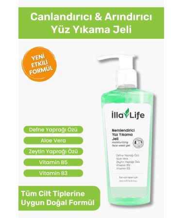 lla Life Natural Water Based Face Cleansing & Washing Gel Face Make-Up Remover Gel for All Skin Types 250 Ml