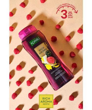 Komili Rich Aroma Shower Gel Set - Raspberry & Ylang Ylang - Lasting Perfume Effect - 4X500 ML - Buy Online on GoSupps.com