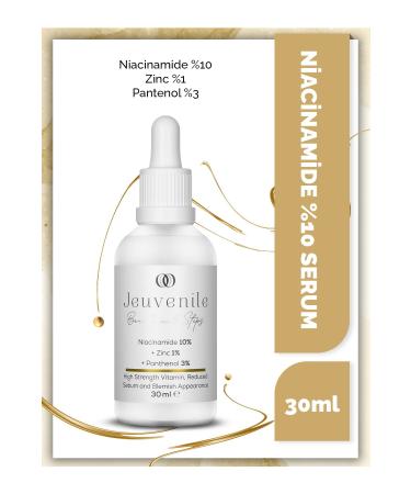Jeuvenile Niacinamide Serum - Skin Oil Balancer and Anti-Blemish (Niacinamide Zinc Panthenol)