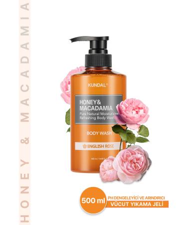 Kundal Ph Balancing and Purifying Body Wash Gel Honey&macadamia Pure Body Wash (ENGLISH ROSE)